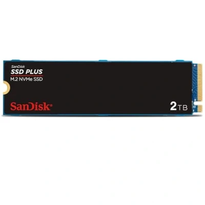Image of SanDisk SSD Plus 2TB M.2 NVMe SSD, Internal PCIe Gen 3, 2280, easy installation, 3 Year Warranty