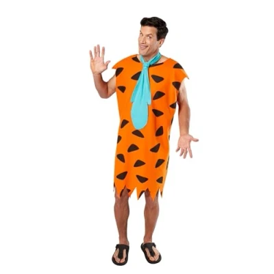 Image of Rubie&#039;s 15736XL000 Fred Flintstone Flinstone Adult Fancy Dress, Multicolour, XL