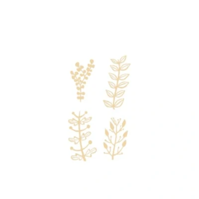 Image of Craftelier Set of 4 Botanical Dies for Scrapbooking, Crafts and Card Making Floral Element Designs Approximate Size between 2.5 x 4.5 cm 3 6