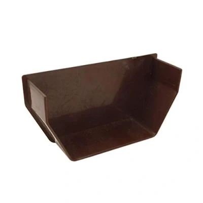 Image of Brown Square Gutter Internal Stop End, Freeflow 114mm Rain Water Systems