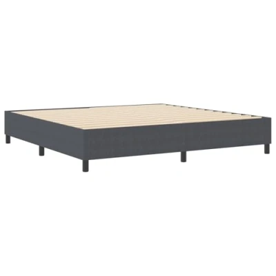 Image of vidaXL Box Spring Bed Dark Grey 200x200 cm Corduroy Fabric