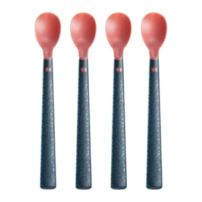 Image of Tommee Tippee Heat Sense Weaning Spoons with BACSHIELD Antibacterial Technology and Long Anti Slip Handles, 4m+, Pack of 4