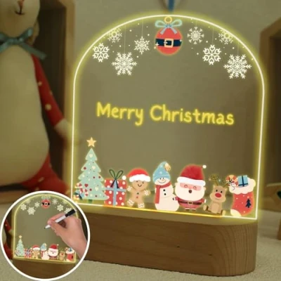 Image of uniqicon Night Light Baby, Christmas Lights, Baby Sleep Lamp, Newborn Gifts with Led Message Board, Cute Room Décor for Kids