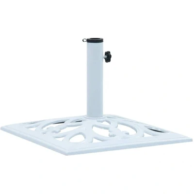 Image of vidaXL Umbrella Base White 12 kg 49 cm Cast Iron