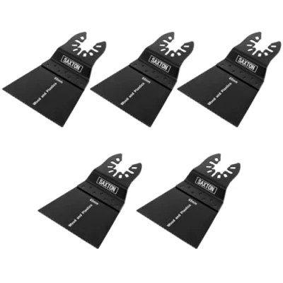 Image of 5 x 65mm Saxton Blades for Dewalt Wolf Stanley Worx Oscillating Multitools