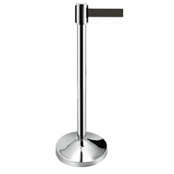 Image of Obex Barriers Stainless Steel Black Belt Post
