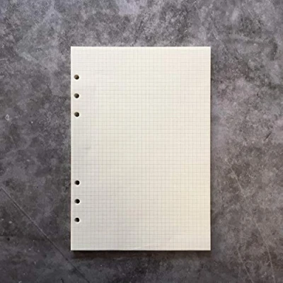 Image of Zelten Refills/Loose Leaves for A5 Cover Ring Binder/Personal Organiser/Planner(A5 6 Holes, Grid Graph)