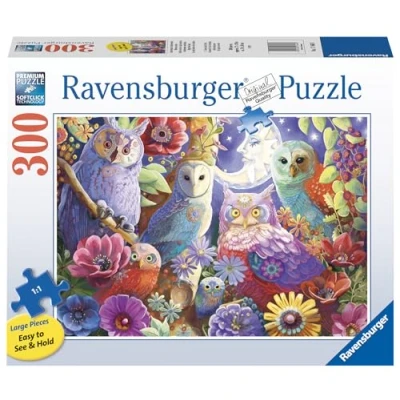 Image of Ravensburger Night Owl Hoot Jigsaw Puzzles for Adults and Kids Age 9 Years Up 300 Pieces Large Format Birds &amp; Animals
