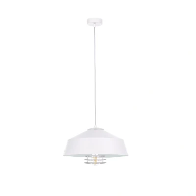 Image of Electra Dome Pendant Ceiling Light White, 34cm, 1x E27