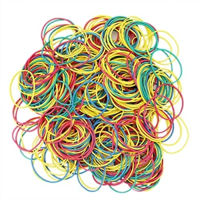 Image of 500pcs Rubber Bands Coloured Elastic File Folder Stationary Thick Strong Stretchable for School Home Office Supplies Industrial Crafts DIY 38mm