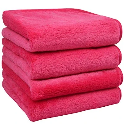 Image of Microfibre Makeup Remover Cloths Face Facial Cleansing Towels Removes Instantly with Just Water 9.8inch x9.8inch 4 PACK Grey