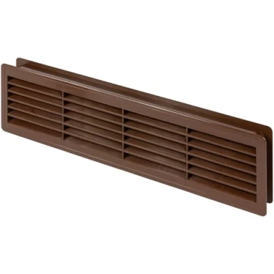 Image of Door Air Vent Grille 460x135mm (18.1x5.3inch) Double Sided Brown Ventilation Cover ABS Plastic