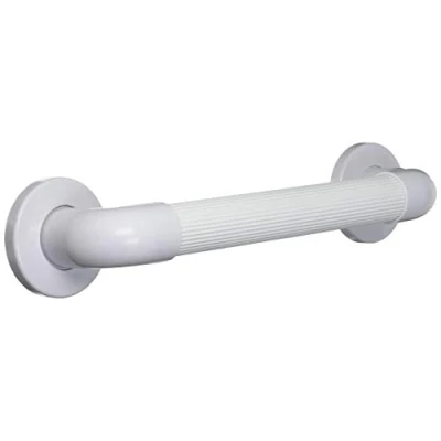 Image of NRS Healthcare F19467 Plastic Fluted Grab Rail, White, 30 cm (12 inch)
