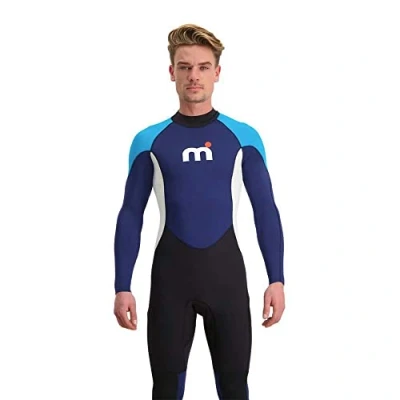 Image of MISTRAL Mens Wetsuit 3/2 GBS Full Suit Blue White Black XL
