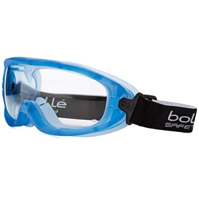 Image of Bolle ATOAPSI Rubber Vented Atom Goggles with Anti Scratch and Fog Lens, Blue/Clear