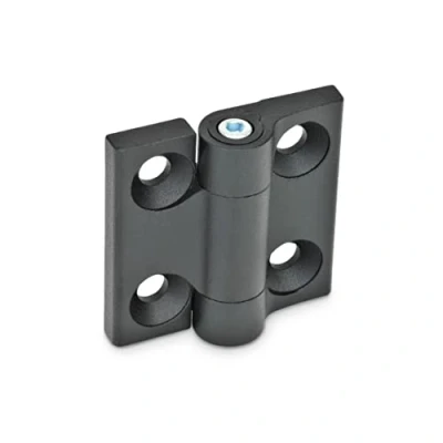 Image of Ganter Normelemente GN 437 ZD 60 A SW Scharniere mit einstellbarer Friktion Hinge with Adjustable Friction, Black, Größe: 60x60mm