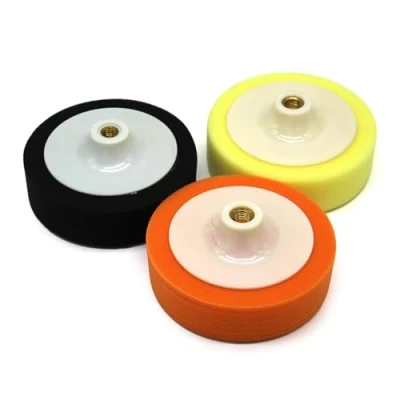 Image of 3Pcs 6Inch 150mm Buffing Sponge Head Mop Pads 14mm Thread Soft Foam For Car Polishing Tool