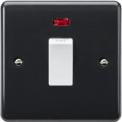 Image of KnightsBridge 45A 1G DP switch with neon [Part M Compliant]