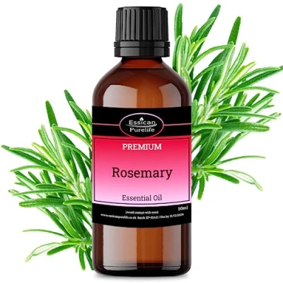 Image of Rosemary Essential Oils, 100% Pure Oil Therapeutic Grade for Hair Growth, Diffuser, Humidifier, Aromatherapy, Sleep, Relax, Beard, Massage, Candles Vegan &amp; UK Made 50ml