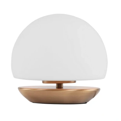 Image of Ancilla Globe Table Lamp Bronze Brushed, Glass Matt