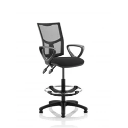 Image of Eclipse Plus II Lever Task Operator Chair Mesh Back Black Loop Arms
