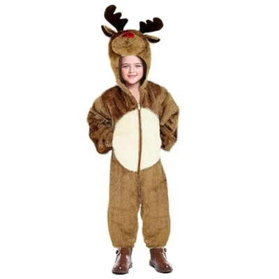 Image of Forever Young Kids Reindeer Costume Christmas Nativity Fancy Dress (3 5 Years)