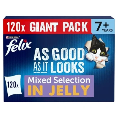 Image of FELIX As Good it Looks Senior 7+ Mixed in Jelly Wet Cat Food 120x85g