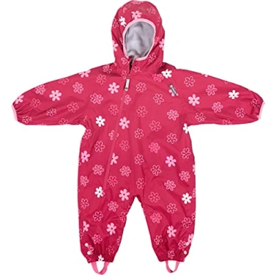 Image of LittleLife Children&#039;s Waterproof Fleece Lined All in One Outdoor Puddle Rain Suit For Walking And Use Baby Child Carrier