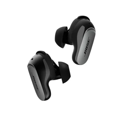 Image of Bose New QuietComfort Ultra Bluetooth Earbuds (2nd Gen), Wireless Noise Cancelling earbuds, Up to 6 hours battery, IPX4 Rating, Immersive Audio, Deep Bass, Black