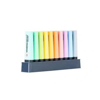 Image of Highlighter STABILO BOSS ORIGINAL Pastel Deskset of 10 Assorted Colours