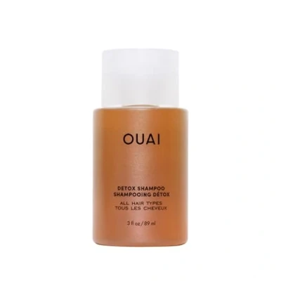 Image of OUAI Detox Shampoo Travel Size Clarifying and Removing Build Up, Dirt, Oil, Product Hard Water Apple Cider Vinegar &amp; Keratin for Clean, Refreshed Hair Sulfate Free Care 89ml