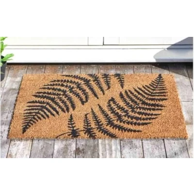 Image of Garden Mile Decoir Doormat Door Mats Natural Look Slip Resistant PVC Backing Safe Anti Indoor Outdoor Use (Ferns)