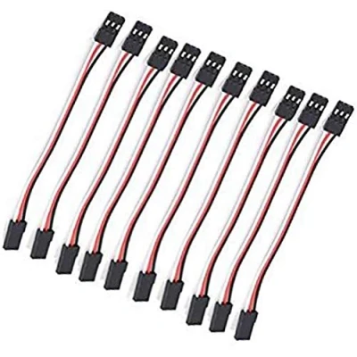 Image of POFET 10pcs Servo Extension Cable Lead Wire 100cm 3 Pin Cord JR Male Head and Futaba Female for RC Plane