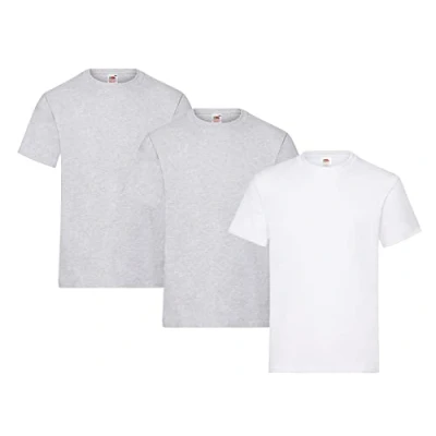 Image of Fruit of the Loom Men&#039;s T Shirt, Pack 3, XL
