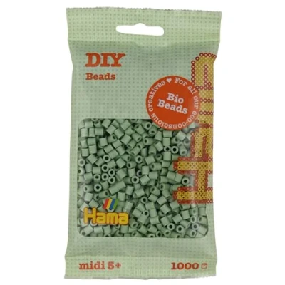 Image of Hama Midi Bio Beads Bag Approx. 1000 Fuse Mosaic Decoration Arts &amp; Craft for Creative Children Ages 5+ Eucalyptus