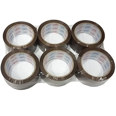 Image of TAHA 6 Rolls PER Pack 48MM X 66M Brown Packaging Tape for PARCELS and Boxes. This of Heavy Duty Packing Provides A Strong, Secure Sticky Seal Your Boxes