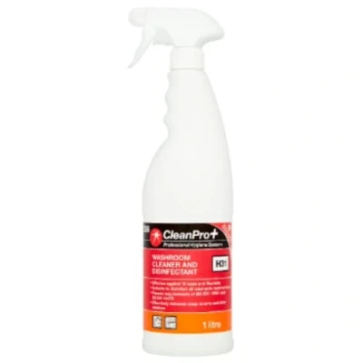 Image of CleanPro+ Washroom Cleaner and Disinfectant H31 1 Litre x