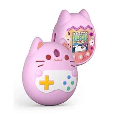 Image of Silicone cover case Virtual electronic pet Protective game machine for Tamagotchi Pix Skin Sleeve Shell (pink)