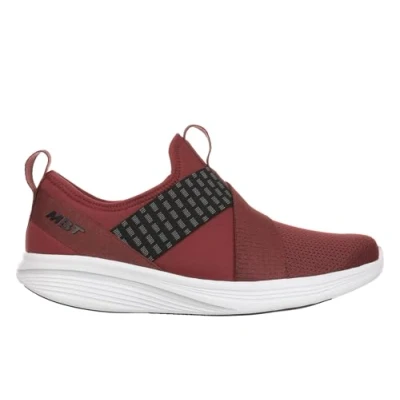 Image of MBT JIN Women&#039;s Sneakers Without Laces. Anatomical and Comfortable Walking Sneakers. Physiological Comfort Stability Shoes with Curved Sole. Modern Red