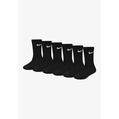 Image of Nike Sportswear Basic CREW 6 PACK Unisex Socks for kids, Size: 9.5 2.5, Black