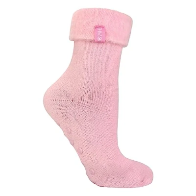 Image of THMO Ladies Bed Socks with Grips Thick Winter Warm Cosy Slipper for Women (4 8, Pink)