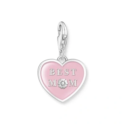 Image of Thomas Sabo Pink Heart with Best Mom Pendant Charm