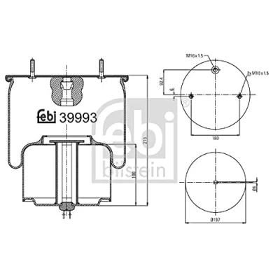 Image of 1075365, 1629782, 20554761 Boot, air suspension FEBI BILSTEIN 39993 Front Axle Left, Right