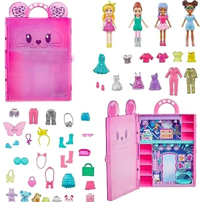 Image of Polly Pocket Stylin&#039; Safari Fashion Collection Playset