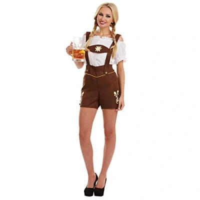 Image of Fun Shack FN4055XL Costume, Womens Bavarian Lederhosen, X Large