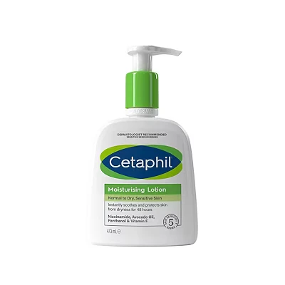 Image of Cetaphil Face &amp; Body Moisturiser, 473ml, Moisturising Lotion For Normal To Dry, Sensitive Skin, With Niacinamide Vitamin E
