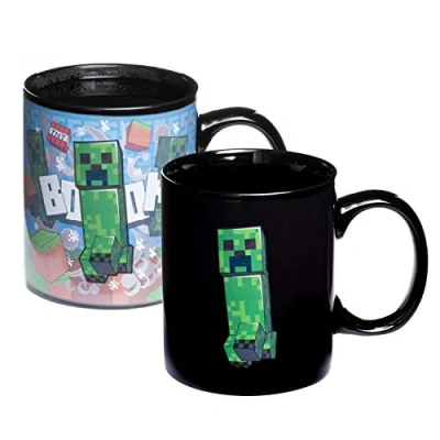 Image of Paladone Minecraft Creeper Heat Change Synthetic Mug, 295 ml, Officially Licensed Merchandise