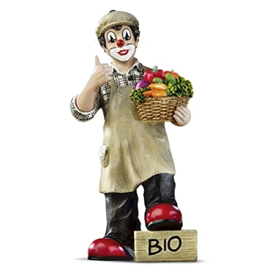 Image of Gilde Clown Figure All Organic Decorative Collectable 8 x 6 16 cm Height Packed in Gift Box Kitchen