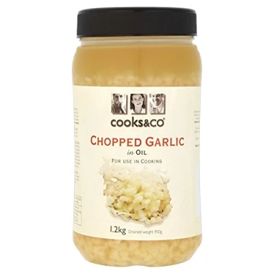 Image of ( 4 Pack) Cooks &amp; Co Chopped Garlic in Oil 1.2Kg