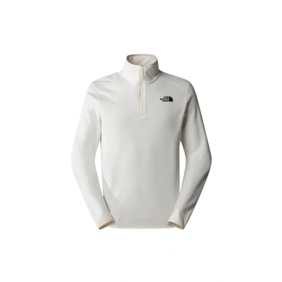 Image of THE NORTH FACE Men&#039;s 100 Glacier 1/4 Zip Sweatshirt, White Dune/Npf, S